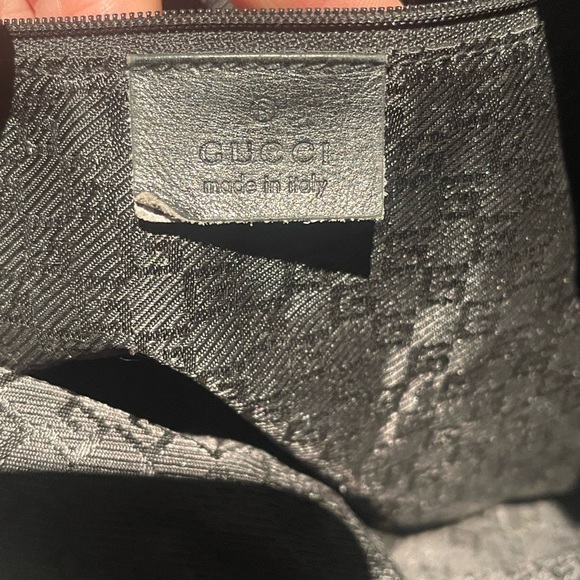 🔥Authentic Gucci Black on black shoulder bag suede and leather 001 4052 - Picture 12 of 16